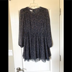 Beautiful dark blue with pastel pink dress M